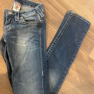 True Religion Brand straight leg jeans- size 24